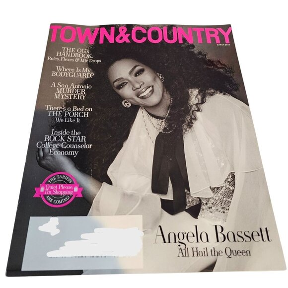 Town & Country Magazine March 2025 Issue Angela Bassett Cover All Hail Queen - Picture 1 of 8